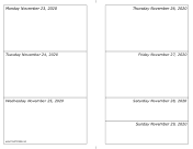 11/23/2020 Weekly Calendar-landscape calendar