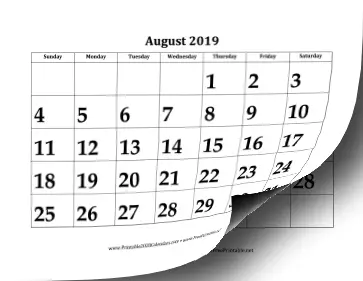 2019-2020 Large Academic Calendar Calendar