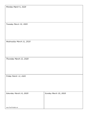 03/09/2020 Weekly Calendar-portrait Calendar