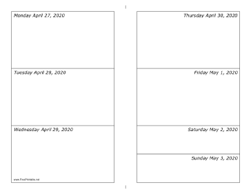 04/27/2020 Weekly Calendar-landscape Calendar