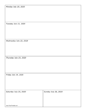 07/20/2020 Weekly Calendar-portrait Calendar