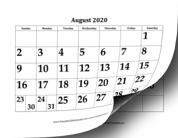 Printable 2020 2021 Large Academic Calendar