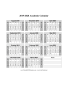 2019-2020 Academic Calendar calendar
