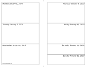 01/06/2020 Weekly Calendar-landscape calendar