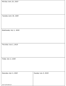 06/29/2020 Weekly Calendar-portrait calendar