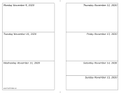 11/09/2020 Weekly Calendar-landscape calendar