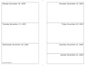 11/16/2020 Weekly Calendar-landscape calendar