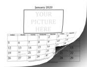 2020 Picture 3x5 calendar