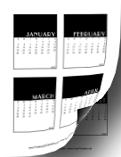2020 Vertical Scrapbook Calendar Cards calendar